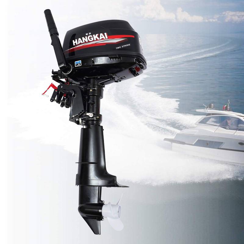 Wasserkühlung Außenborder mit CDI System, 6PS 2-Takt Wasserkühl Außenbordmotor Outboard Motor Bootsmotor Benzinmotor Bootsport für Fischerboot Schlauchboot von JINPRDAMZ
