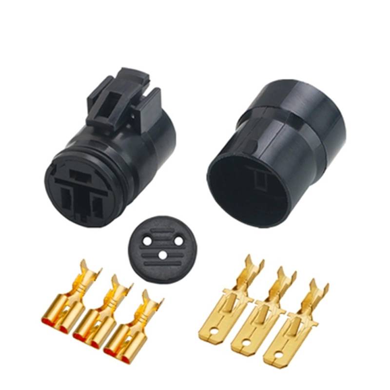 1/5/10/20 Sets 6,3mm 3 Pin Auto Wasserdicht Draht Stecker Rund Lichtmaschine Männlich Weiblich Stecker for Auto 90980-10341(3p Female Male,5 Sets) von JINYINGHUA