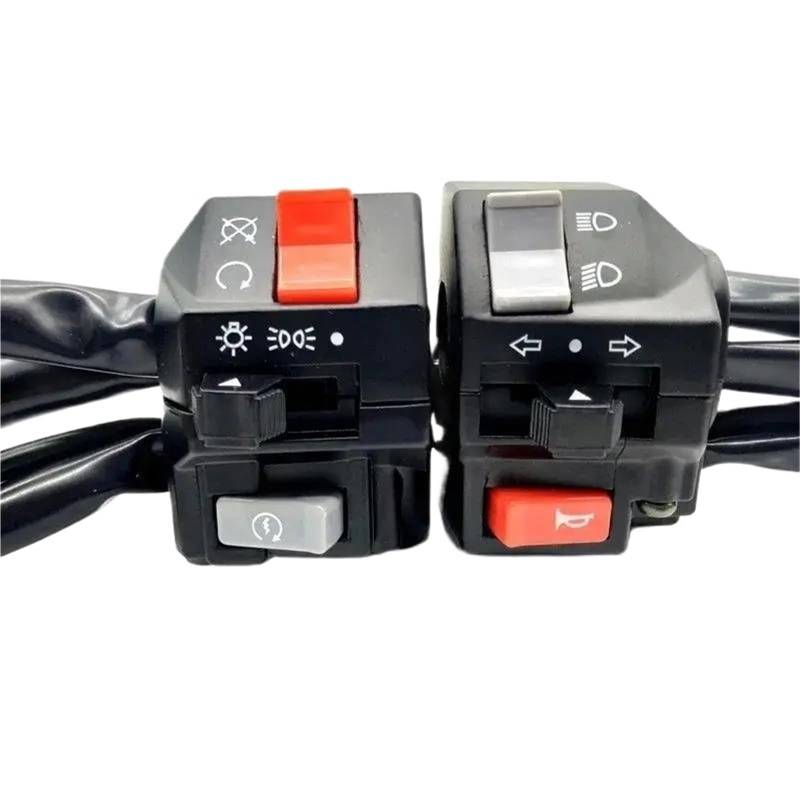 JIOEWS Griffschalter Motorrad 22mm Motorrad Schalter Motorrad Hupenknopf Blinker Elektrische Nebelscheinwerfer Licht Start Lenker Controller Schalter Lenker Steuerschalter von JIOEWS