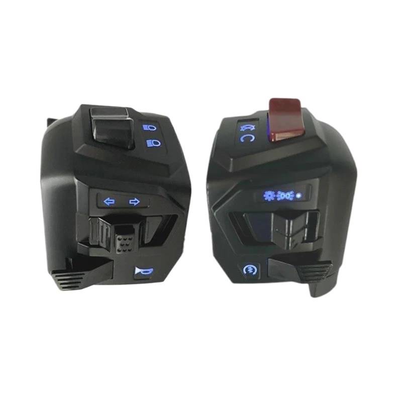 JIOEWS Griffschalter Motorrad 22mm Universal Motorrad Lenker Schalter Mit Choke Horn Blinker Scheinwerfer Elektrische Start Schalter Für Pulsar NS200 Lenker Steuerschalter von JIOEWS