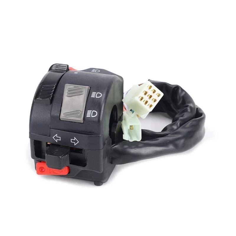 JIOEWS Griffschalter Motorrad 7/8" 22mm Linker Lenkersteuerschalterknopf Motorradscheinwerfer Nebelscheinwerfer Blinker Für Ya&ma&ha Für RXK125 YBR 125 Lenker Steuerschalter von JIOEWS