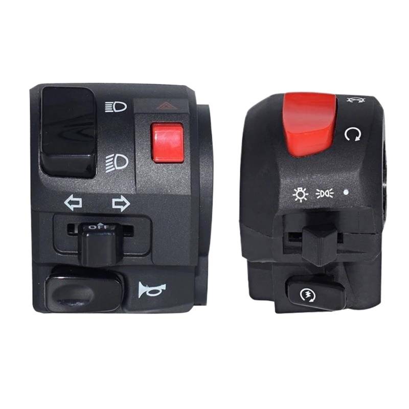JIOEWS Griffschalter Motorrad 7/8 "22mm Motorrad Schalter Motorrad Hupe Taste Blinker Elektrische Nebel Lampe Licht Starten Lenker Controller Schalter Lenker Steuerschalter von JIOEWS