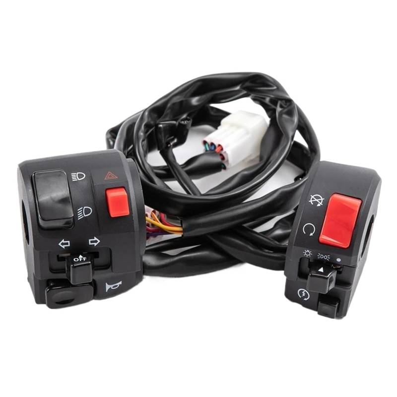 JIOEWS Griffschalter Motorrad Motorrad-Controller-Schalter Für Lenker Hupenknopf Blinker Nebelscheinwerfer Für Kawasaki Für N-ja ZX6R ZX10R Lenker Steuerschalter von JIOEWS
