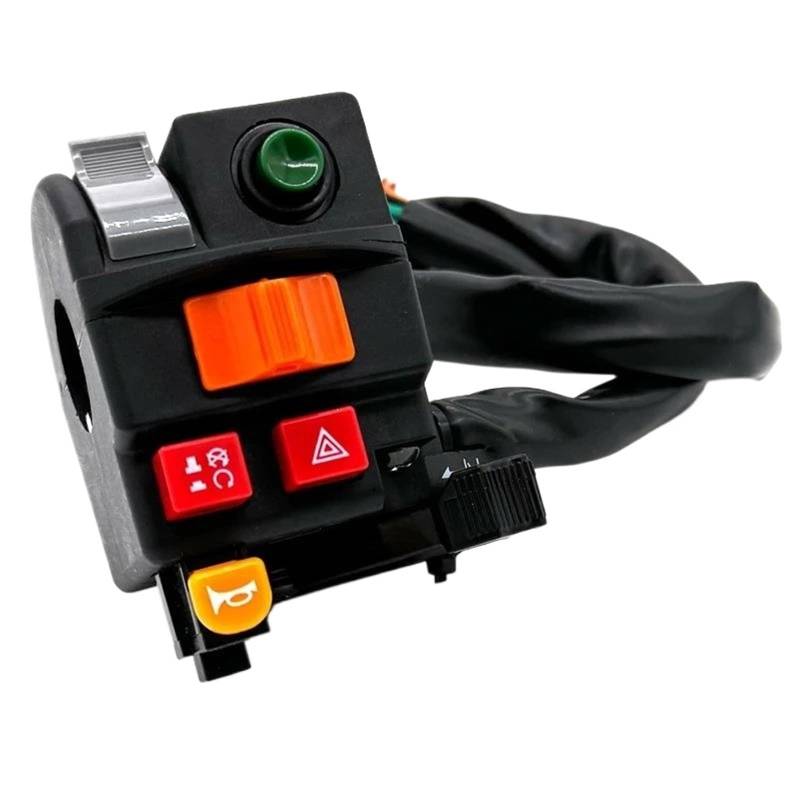 JIOEWS Griffschalter Motorrad Motorrad-Schalter Mit Choke, Motorrad-Hupenknopf, Blinker, Elektrischer Start, Scheinwerfer, Lenker-Controller-Schalter Lenker Steuerschalter von JIOEWS