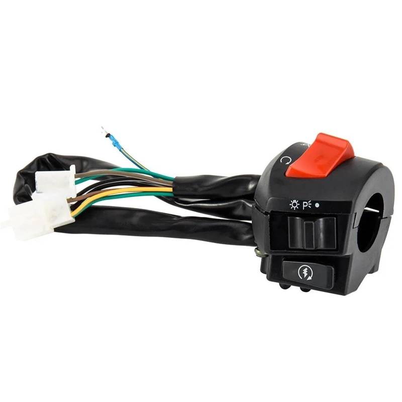 JIOEWS Motorrad Schalter Control 1 Paar 7/8-Zoll-Universal-Motorradhupen-Blinker-Scheinwerfer-Steuerschalter Motorrad-Lenkerschaltersteuerung Griffschalter Motorrad(3) von JIOEWS