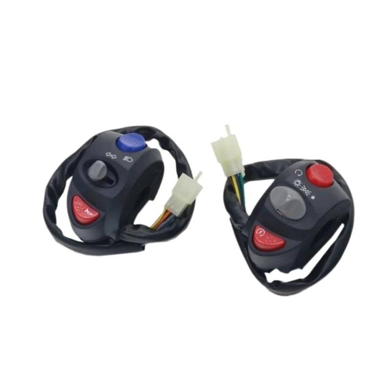JIOEWS Motorrad Schalter Control 22 MM Lenker Steuerschalter Horn Blinker Scheinwerfer Nebelscheinwerfer Elektrostartgriff Links Rechts Steuerschalter Griffschalter Motorrad von JIOEWS