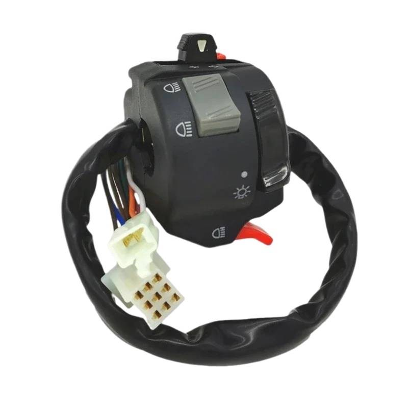 JIOEWS Motorrad Schalter Control 22 Mm Lenker-Steuerschalter-Taste, Motorrad-Scheinwerfer, Nebelscheinwerfer, Blinker, Universeller 7/8-Zoll-Lenker Schalterelement von JIOEWS