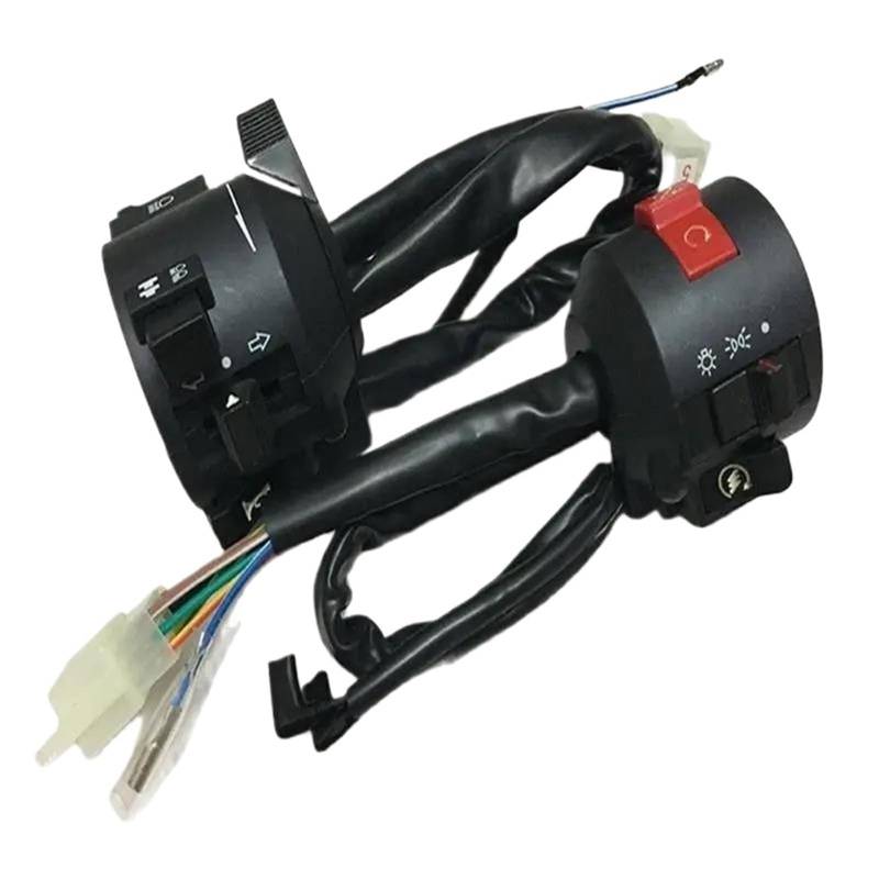 JIOEWS Motorrad Schalter Control 22mm 7/8 "Motorrad Lenker Control Schalter Horn Blinker Scheinwerfer Nebel Licht Elektrische Start Griff Links Rechts Schalter Schalterelement von JIOEWS