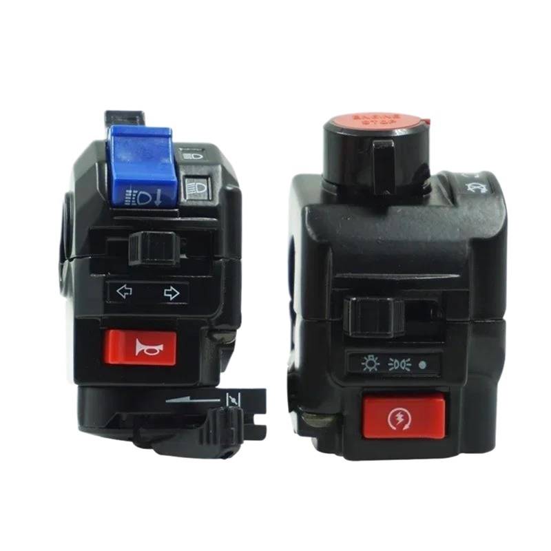 JIOEWS Motorrad Schalter Control 22mm 7/8 Motorrad-Schalter Motorrad Horn Taste Blinker Licht Starten Schalter Lenker Elektrische Controller Für Suzuki Schalterelement(2) von JIOEWS