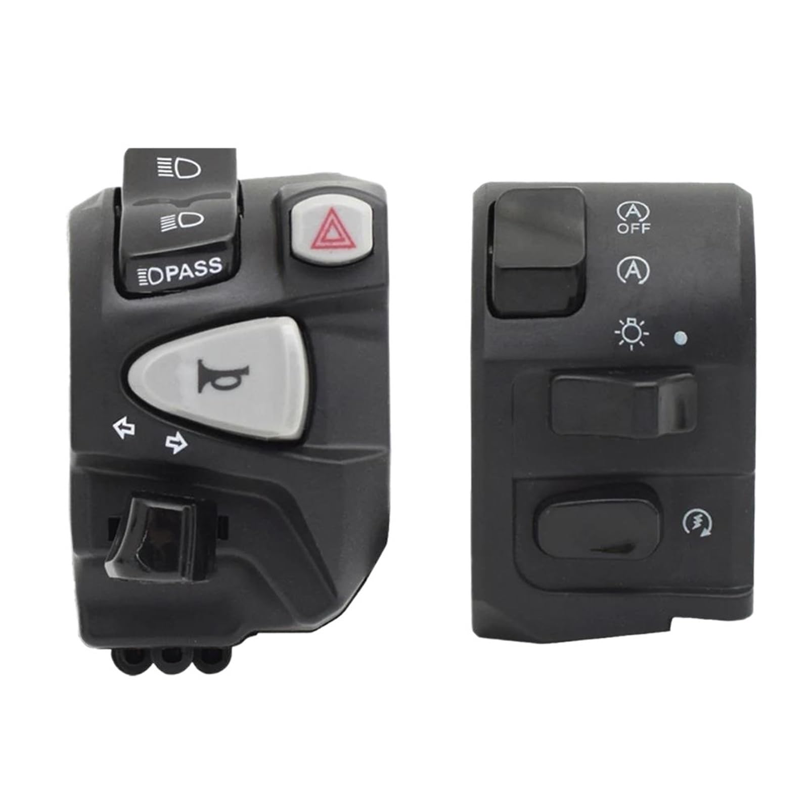 JIOEWS Motorrad Schalter Control 7/8 "22mm Motorrad Lenker Control Schalter Horn Scheinwerfer Blinker Schalter Taste Flasher Für NMAX CT125 155 Schalterelement(4) von JIOEWS