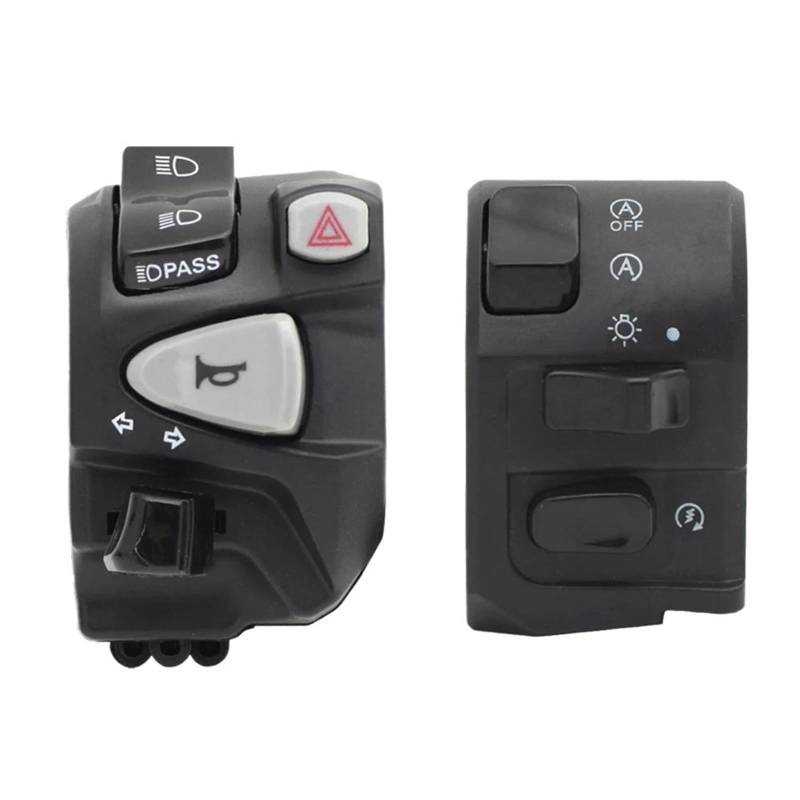 JIOEWS Motorrad Schalter Control 7/8 "22mm Motorrad Lenker Control Schalter Horn Scheinwerfer Blinker Schalter Taste Flasher Für NMAX CT125 155 Schalterelement(4) von JIOEWS