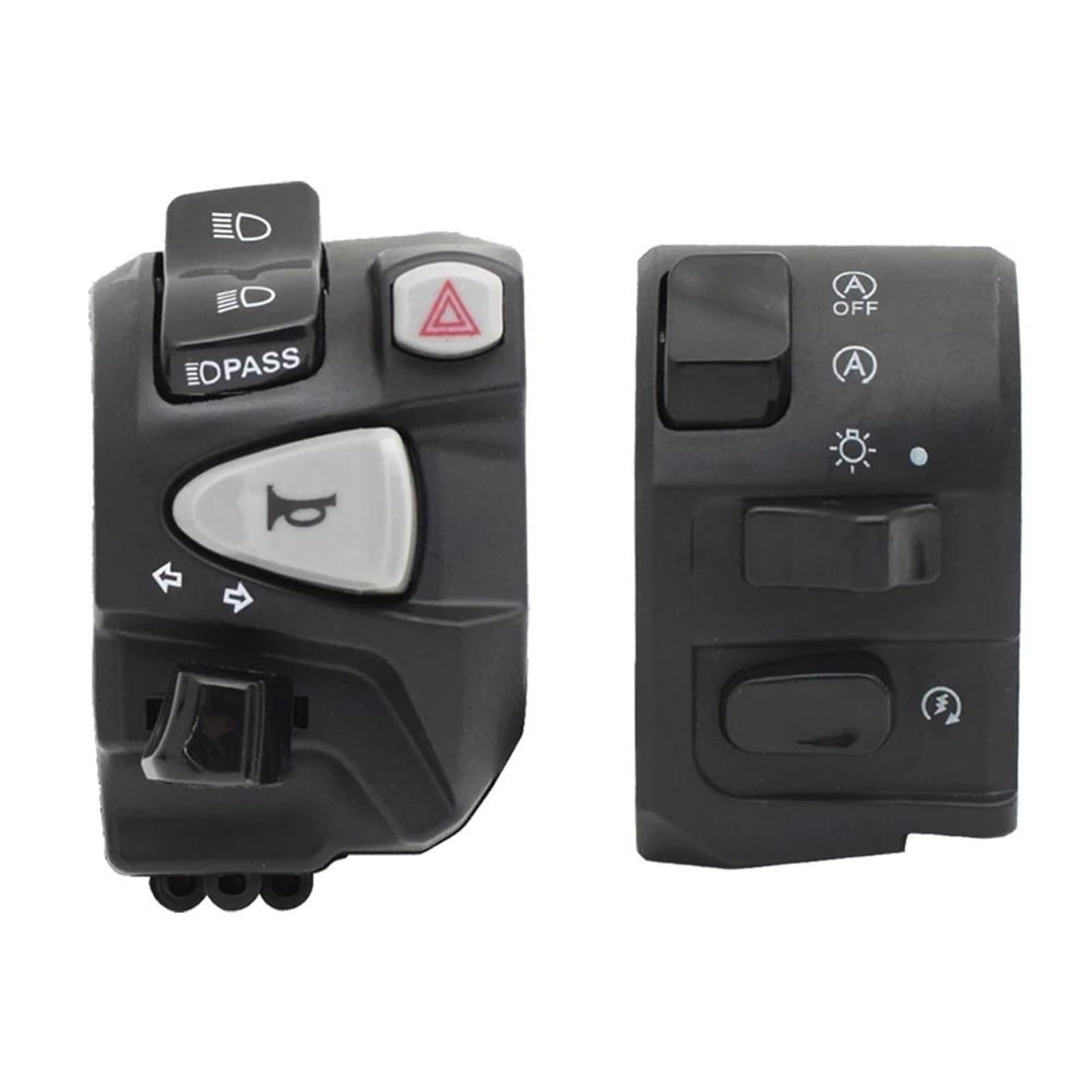 JIOEWS Motorrad Schalter Control 7/8 "22mm Motorrad Lenker Control Schalter Horn Scheinwerfer Blinker Schalter Taste Mit Blink Für NMAX CT125 155 Schalterelement(4) von JIOEWS