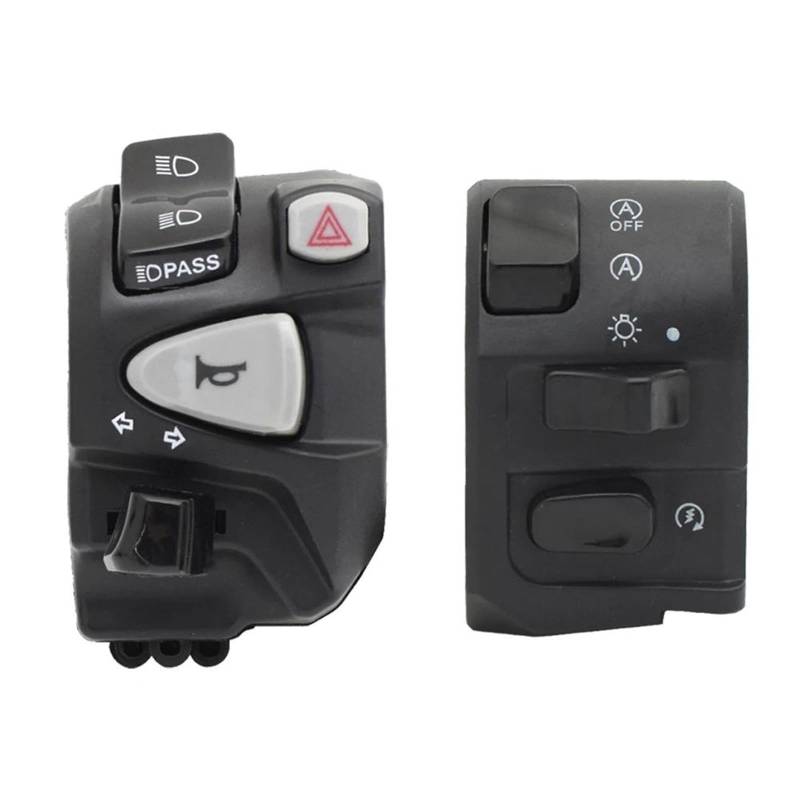 JIOEWS Motorrad Schalter Control 7/8 "22mm Motorrad Lenker Control Schalter Horn Scheinwerfer Blinker Schalter Taste Mit Blink Für NMAX CT125 155 Schalterelement(4) von JIOEWS