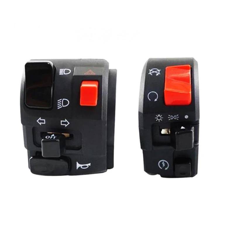 JIOEWS Motorrad Schalter Control 7/8 "22mm Motorrad Motor Schalter Motorrad Hupe Taste Blinker Elektrische Nebel Lampe Licht Starten Lenker Controller Schalter Schalterelement von JIOEWS