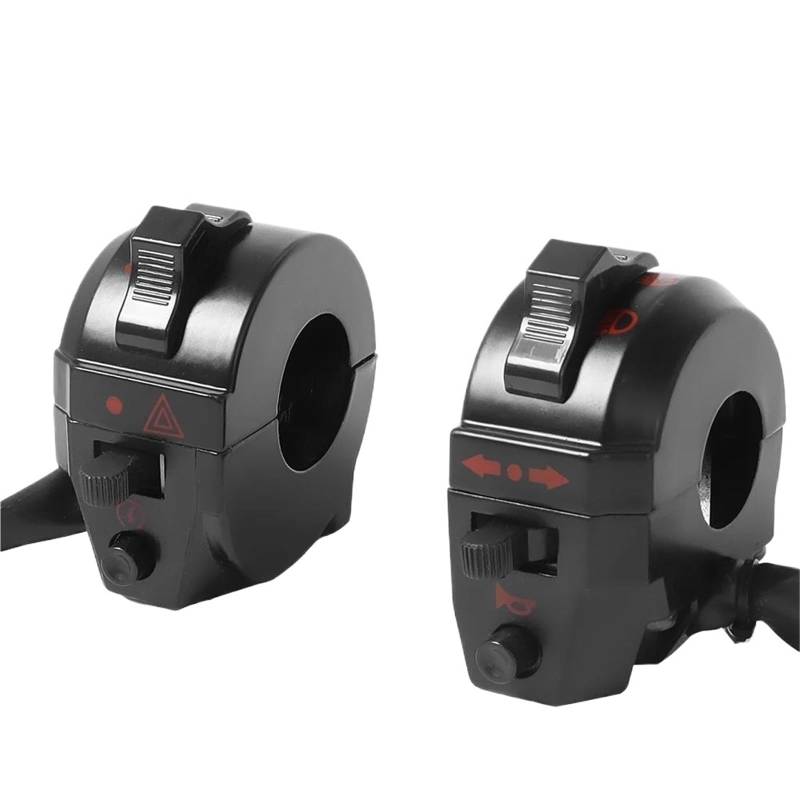 JIOEWS Motorrad Schalter Control 7/8 "" 22mm Motorrad Motorrad ATV Lenker Abblendlicht Blinker Horn Schalter Links Und Rechts Seite Steuer Schalter Griffschalter Motorrad von JIOEWS