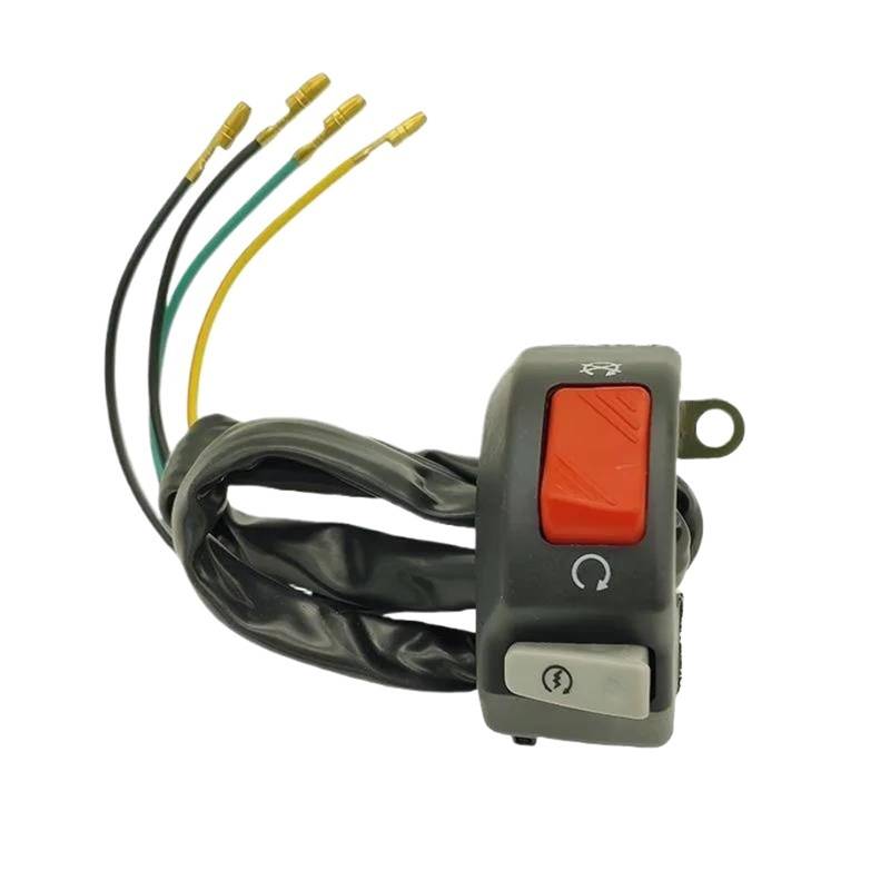 JIOEWS Motorrad Schalter Control 7/8" 22mm Motorrad Multifunktions-Lenker-Blinkschalter Nebelscheinwerfer Hupe Start-Kill-Schalter EIN-AUS-Taste Schwarz 12V Schalterelement von JIOEWS