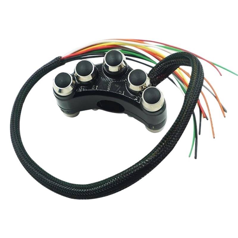 JIOEWS Motorrad Schalter Control 7/8 "22mm Motorrad Schalter Lenker Control Schalter Für Scheinwerfer Blinker Nebel Licht Horn ON Off Start Kill Schalter Tasten Schalterelement von JIOEWS