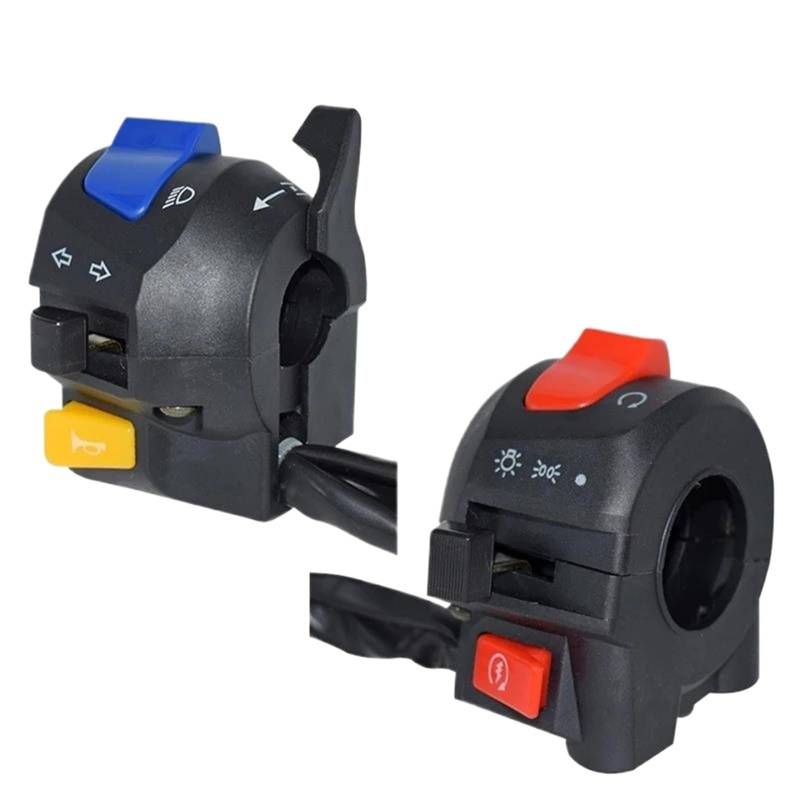 JIOEWS Motorrad Schalter Control 7/8 "Motorrad Griff Bar Links Rechts Schalter Horn Blinker Scheinwerfer Nebel Licht Elektrische Start Lenker Controller Schalter Schalterelement von JIOEWS