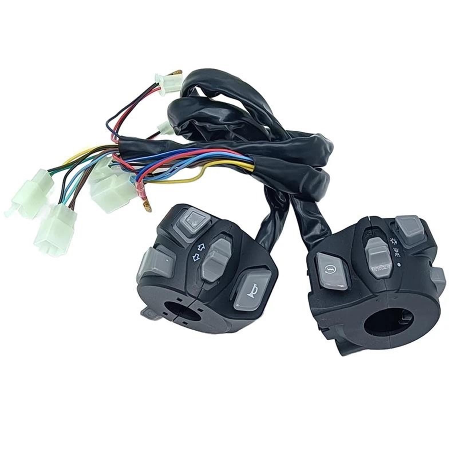 JIOEWS Motorrad Schalter Control Bunte Blinkende 7/8'' Universal Motorrad Lenker Schalter Scheinwerfer Warnlicht Blinker Horn Start Kill Button Griffschalter Motorrad JIOEWS Motorrad Schalter Control Bunte Blinkende 7/8'' Universal Motorrad Lenker Schalter Scheinwerfer Warnlicht Blinker Horn Start Kill Button Griffschalter Motorrad von JIOEWS