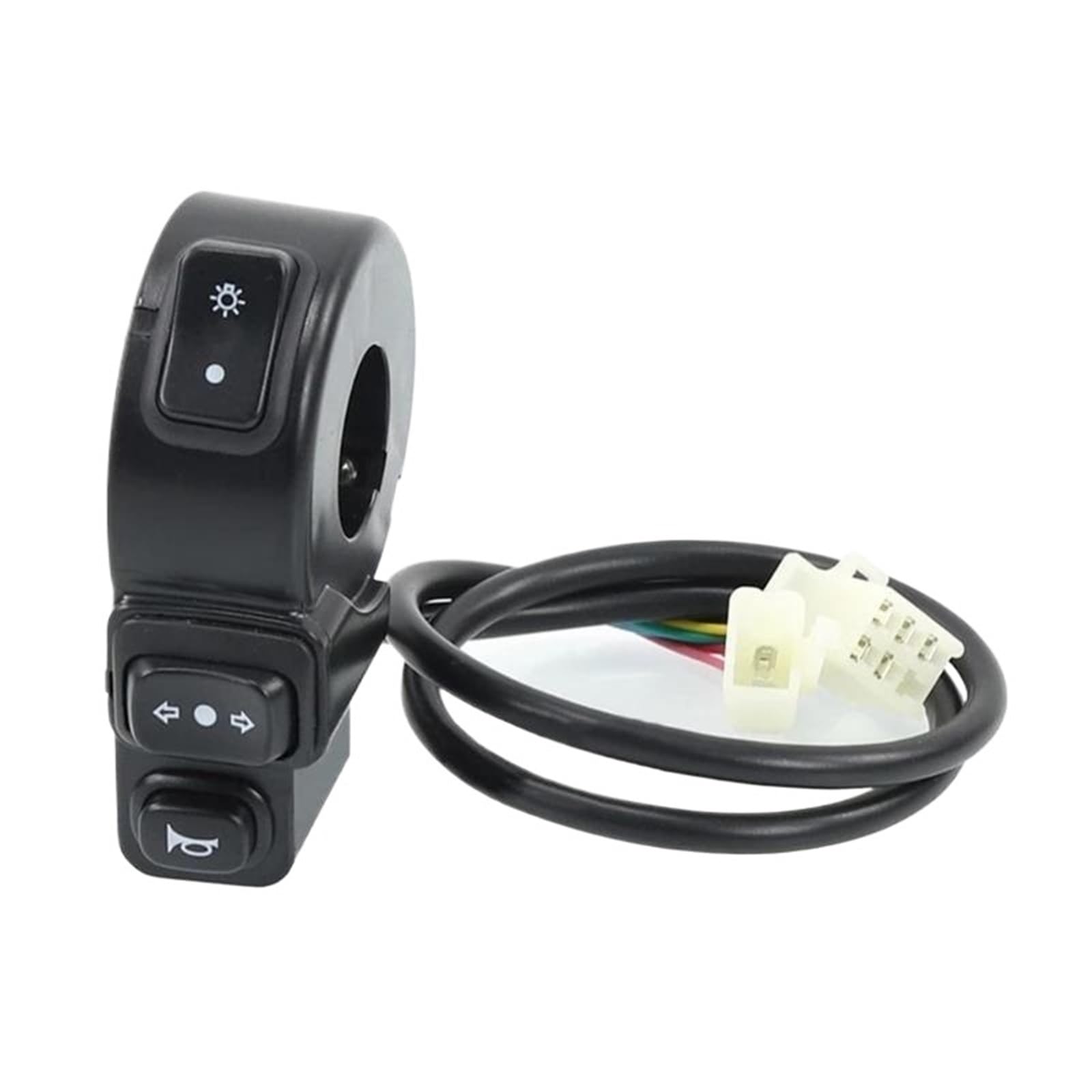 JIOEWS Motorrad Schalter Control EIN-/Aus-Steuerschalter Für Scheinwerferhupe, 3-in-1-Lichthupen-Blinker-Signaltastensatz Für Roller-Elektrofahrräder Griffschalter Motorrad JIOEWS Motorrad Schalter Control EIN-/Aus-Steuerschalter Für Scheinwerferhupe, 3-in-1-Lichthupen-Blinker-Signaltastensatz Für Roller-Elektrofahrräder Griffschalter Motorrad von JIOEWS