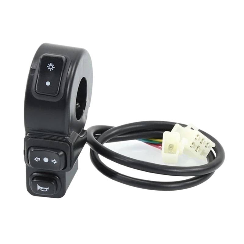 JIOEWS Motorrad Schalter Control EIN-/Aus-Steuerschalter Für Scheinwerferhupe, 3-in-1-Lichthupen-Blinker-Signaltastensatz Für Roller-Elektrofahrräder Griffschalter Motorrad von JIOEWS