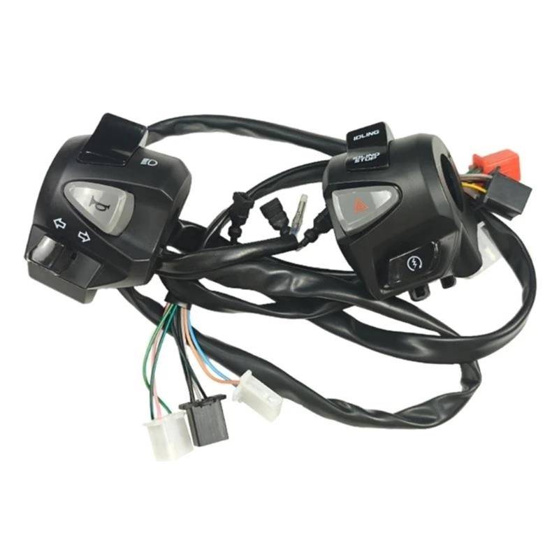 JIOEWS Motorrad Schalter Control Hupenknopf, Anlasser, Blinker, Nebelscheinwerfer, 7/8" 22 Mm Lenkerschalter Schalterelement von JIOEWS