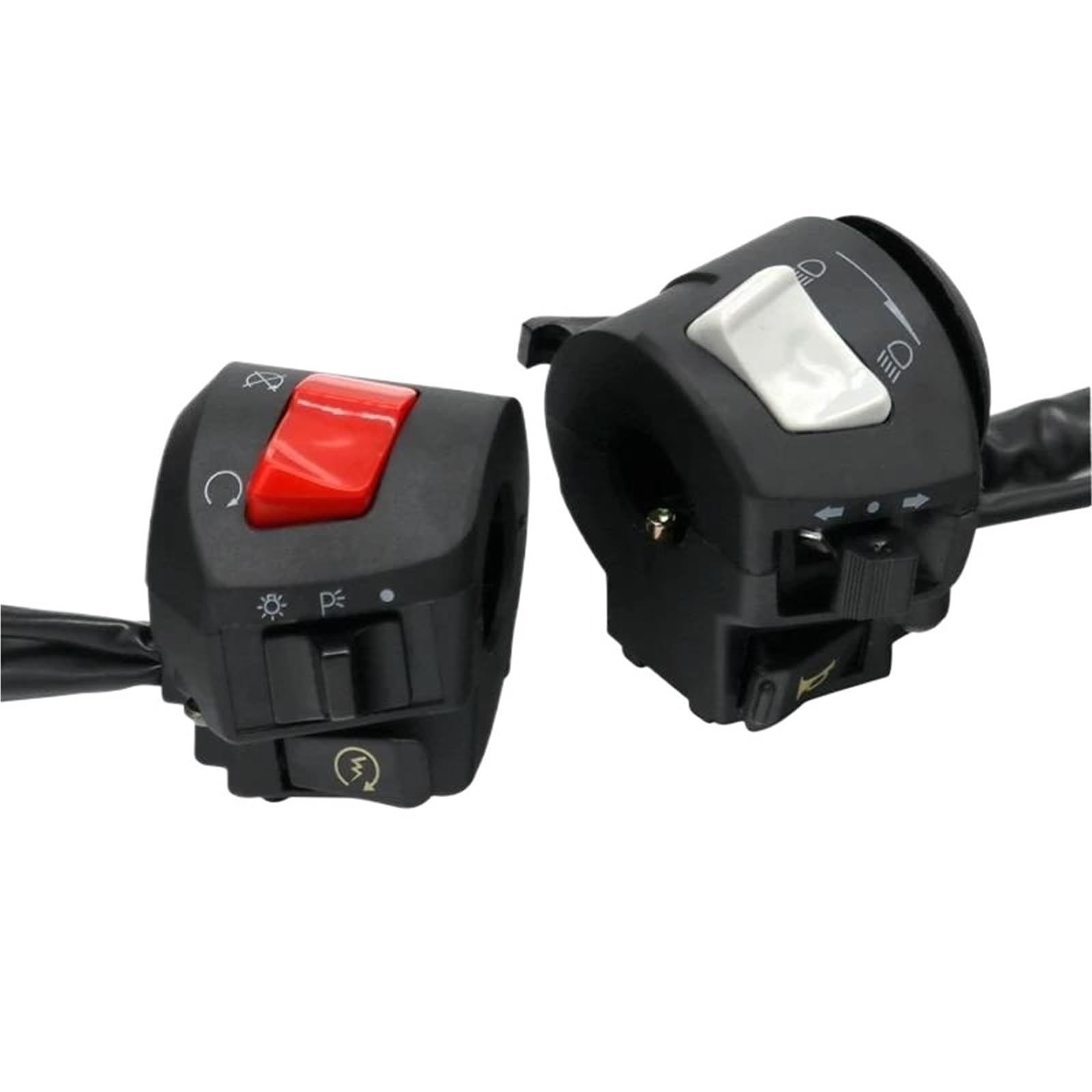 JIOEWS Motorrad Schalter Control MotoLovee Motorrad-Lenkerschalter Links Rechts Hupe Blinker Scheinwerfer Elektrostart-Lenker-Controller-Schalter Griffschalter Motorrad JIOEWS Motorrad Schalter Control MotoLovee Motorrad-Lenkerschalter Links Rechts Hupe Blinker Scheinwerfer Elektrostart-Lenker-Controller-Schalter Griffschalter Motorrad von JIOEWS
