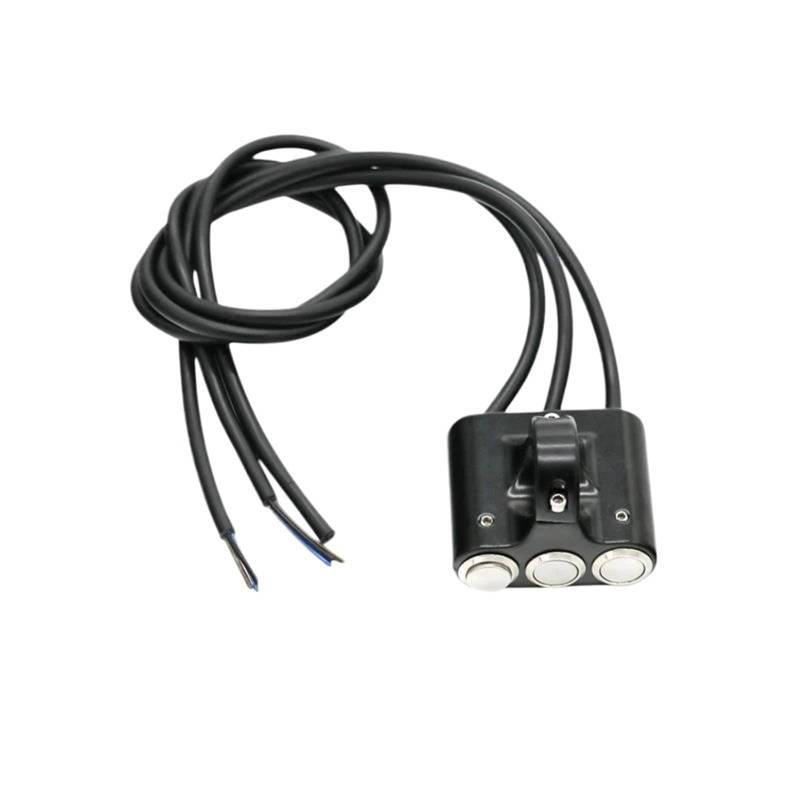 JIOEWS Motorrad Schalter Control Motorrad 22mm Lenker Montieren Schalter Scheinwerfer Gefahr Bremse Nebel Licht EIN-AUS Aluminium Legierung Mit Anzeige Modificati Griffschalter Motorrad von JIOEWS