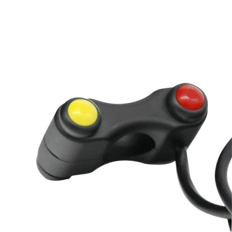 JIOEWS Motorrad Schalter Control Motorrad 3 Tasten Universal Schalter 7/8 "22 MM Lenker Aluminium Motorrad Scheinwerfer Schalter Nebel Lampe Taste Schalterelement von JIOEWS
