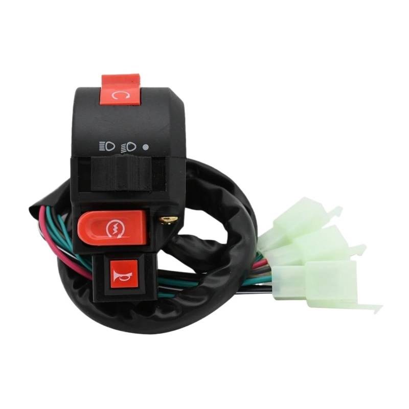 JIOEWS Motorrad Schalter Control Motorrad ATV Roller Start Stop Schalter Licht Taste Blinker Licht Trompete Schalter 22mm Lenker Universal Für 50-250cc Griffschalter Motorrad von JIOEWS
