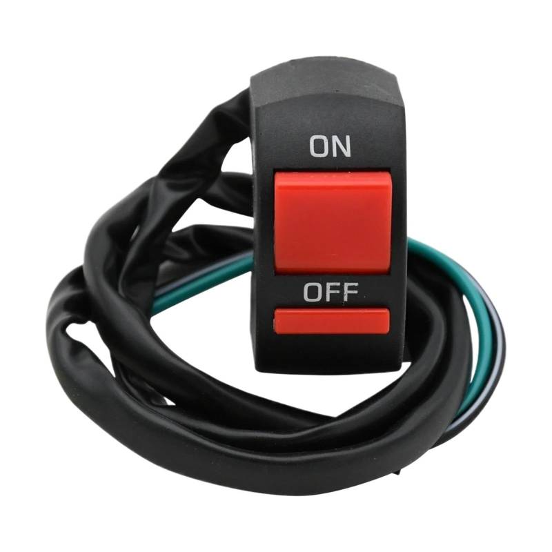 JIOEWS Motorrad Schalter Control Motorrad Flammendurchschlag-Schalter EIN/AUS-Taste Scheinwerfer Schalter Warnung Licht Schalter Für Kawasaki Griffschalter Motorrad von JIOEWS