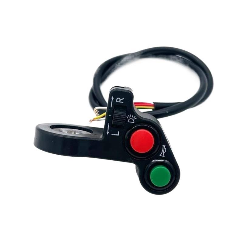 JIOEWS Motorrad Schalter Control Motorrad Geändert Lenker Schalter Blinker Scheinwerfer Horn Montieren Taste DIY Griff Bar Schalter Universal Griffschalter Motorrad von JIOEWS