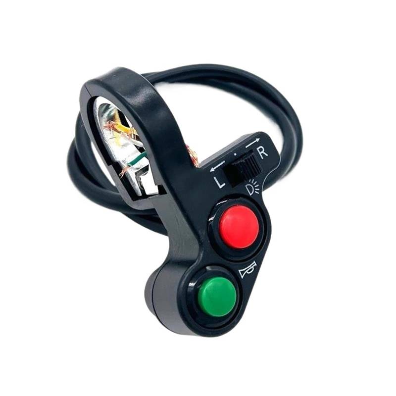 JIOEWS Motorrad Schalter Control Motorrad Geändert Lenker Schalter Blinker Scheinwerfer Horn Montieren Taste DIY Griff Bar Schalter Universal Griffschalter Motorrad von JIOEWS