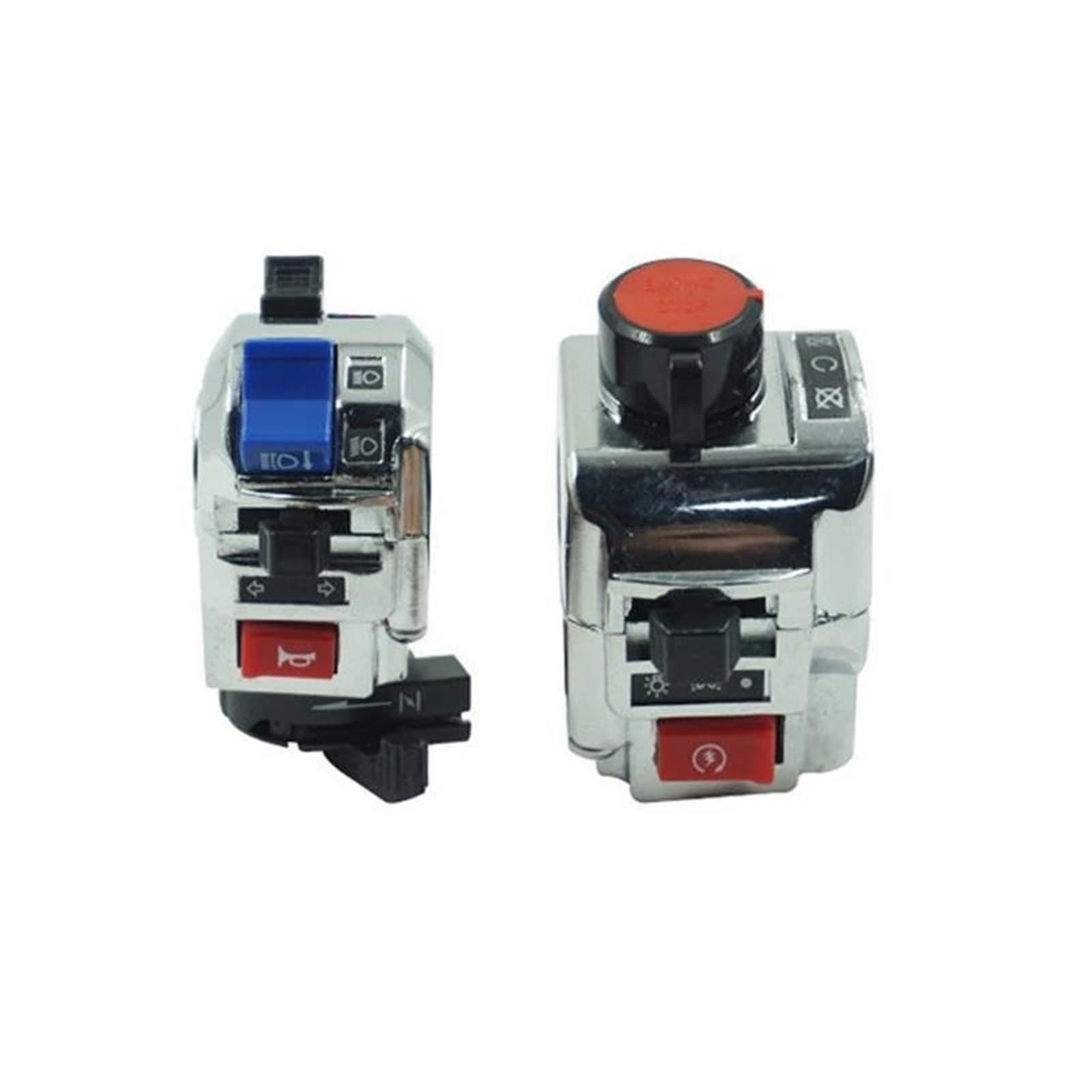 JIOEWS Motorrad Schalter Control Motorrad Griff Block Schalter Rechts Und Links Lenker Scheinwerfer Töten Schalter Montage Geändert Teile Für Storm Prince 150 Griffschalter Motorrad(3) von JIOEWS