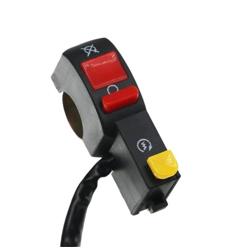 JIOEWS Motorrad Schalter Control Motorrad-Lenker-Elektrostarter-Stopp-ATV-Flammendurchschlagschalter 4-Draht-Anschluss Hupenlichtschalter Schalterelement von JIOEWS