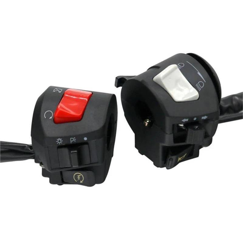 JIOEWS Motorrad Schalter Control Motorrad Lenker Halter Schalter Links Rechts Schalter Horn Blinker Scheinwerfer Elektrische Starter Lenker Controller Schalter Griffschalter Motorrad von JIOEWS