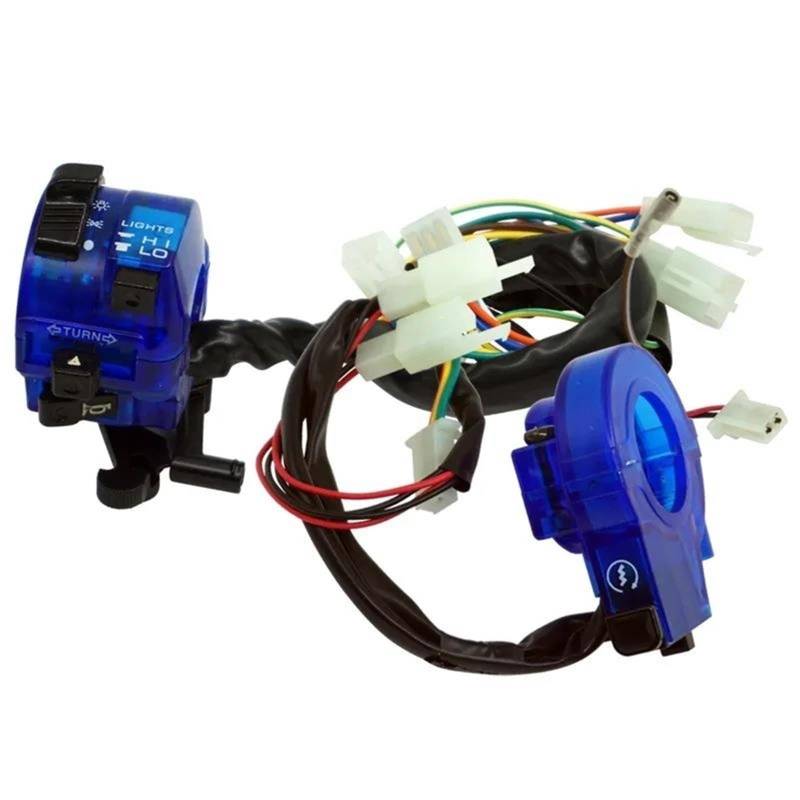 JIOEWS Motorrad Schalter Control Motorrad-Lenker-Kombinationsschalter Mit Helltransparenter Farbe, Dirt Bike Tuning-Zubehör Griffschalter Motorrad(2) von JIOEWS