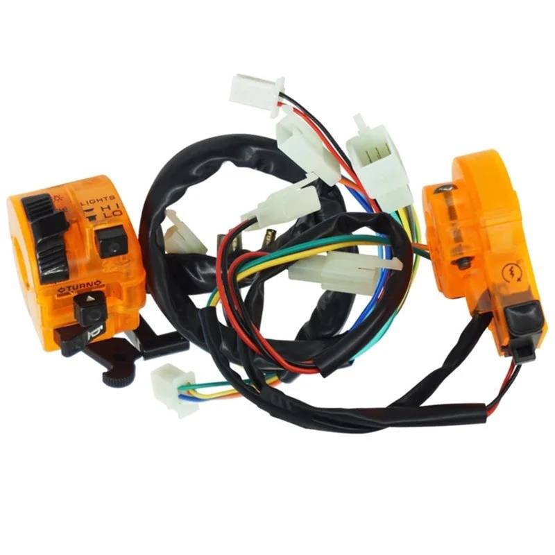 JIOEWS Motorrad Schalter Control Motorrad-Lenker-Kombinationsschalter Mit Helltransparenter Farbe, Dirt Bike Tuning-Zubehör Griffschalter Motorrad(4) von JIOEWS