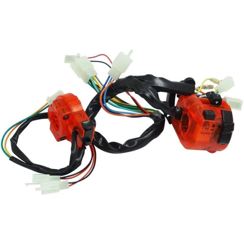 JIOEWS Motorrad Schalter Control Motorrad-Lenker-Kombinationsschalter Mit Helltransparenter Farbe, Dirt Bike Tuning-Zubehör Griffschalter Motorrad(5) von JIOEWS