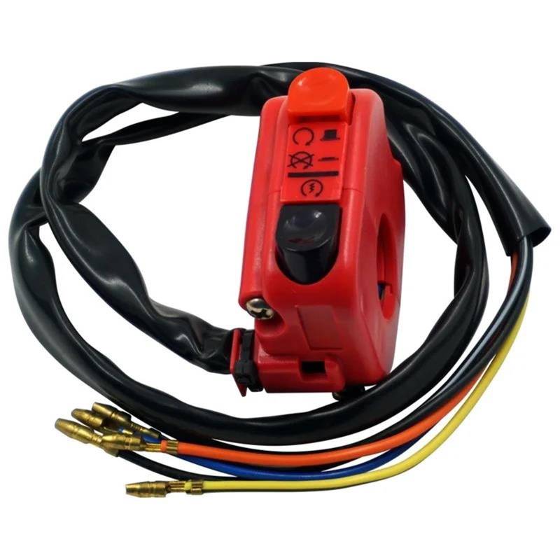 JIOEWS Motorrad Schalter Control Motorrad-Lenkerschalter, Flammenausschalter, Starter-Scheinwerfer-Doppelblitzschalter, Universelles ATV-Tuning-Zubehör Schalterelement(6) von JIOEWS