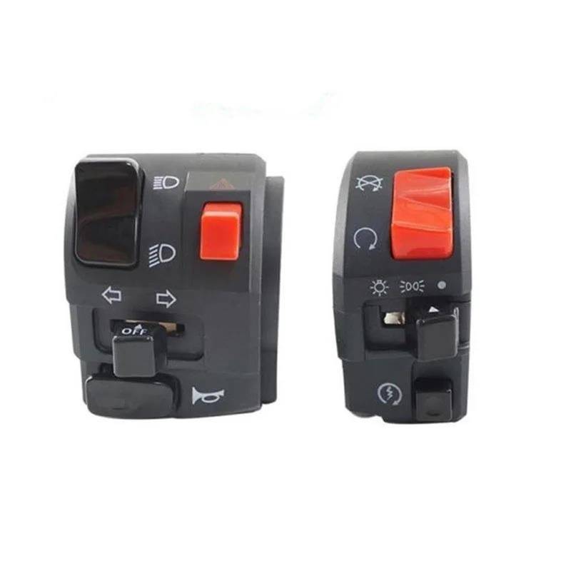 JIOEWS Motorrad Schalter Control Motorrad-Lenkerschalter, Hupenknopf, Blinker, Elektrischer Nebelscheinwerfer, Start-Lenker-Controller-Schalter Griffschalter Motorrad von JIOEWS