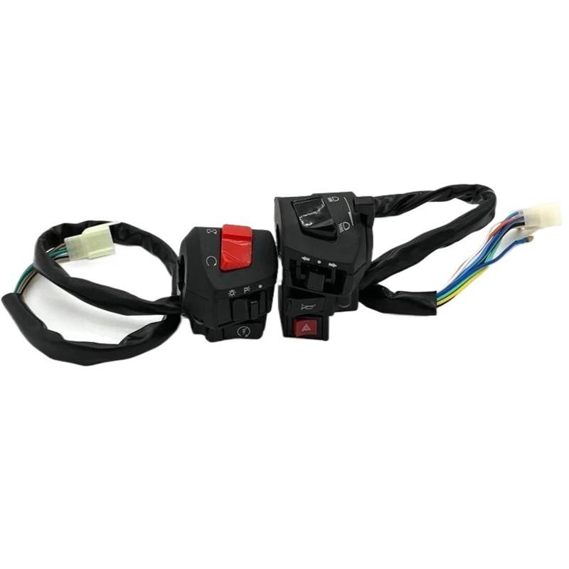 JIOEWS Motorrad Schalter Control Motorrad-Lenkerschalter, Nothorn-Blinker-Scheinwerfer-Elektrostart-Lenker-Controller-Taste Schalterelement von JIOEWS