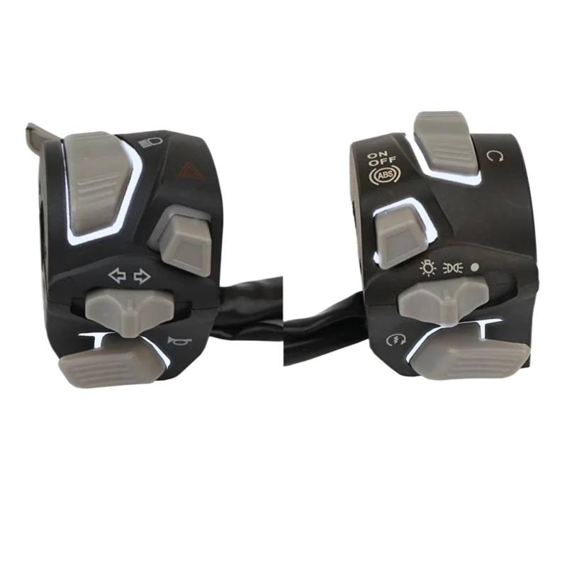 JIOEWS Motorrad Schalter Control Motorrad-Lenkerschalter, Scheinwerfer-Warnleuchte, Blinker, Signalhorn, Start-Kill-Taste Mit Schalterelement von JIOEWS