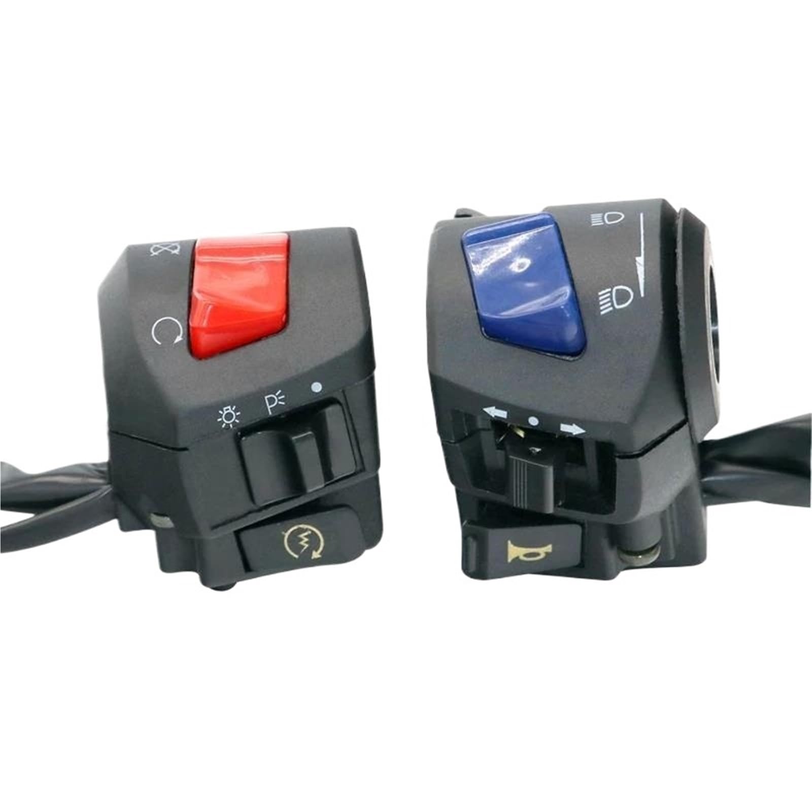 JIOEWS Motorrad Schalter Control Motorrad-Lenkerschalter Links Rechts Hupe Blinker Scheinwerfer Elektrostart-Lenker-Controller-Schalter Schalterelement JIOEWS Motorrad Schalter Control Motorrad-Lenkerschalter Links Rechts Hupe Blinker Scheinwerfer Elektrostart-Lenker-Controller-Schalter Schalterelement von JIOEWS