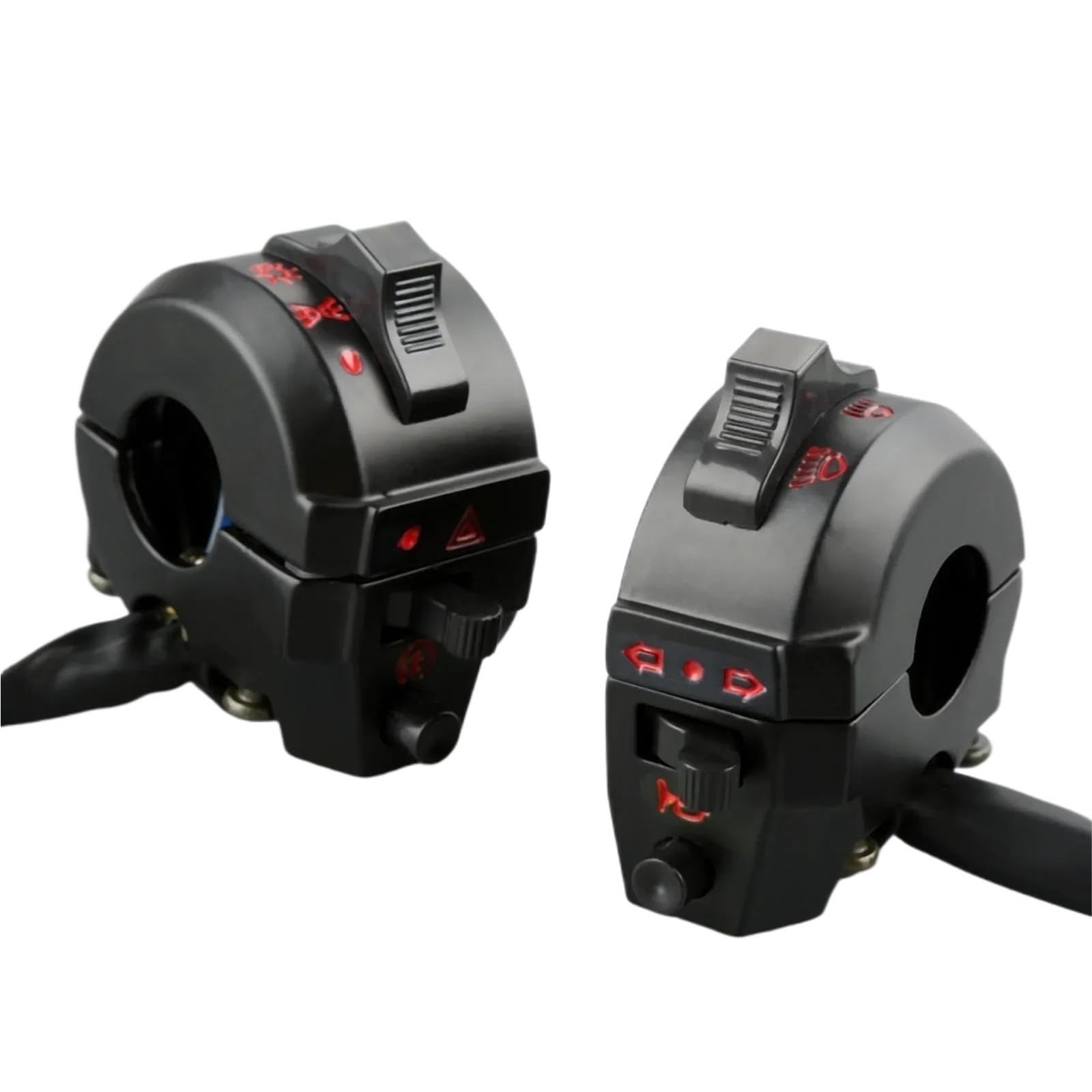 JIOEWS Motorrad Schalter Control Motorrad Motorrad ATV Lenker Links Rechts Seite Control Schalter High/Low Strahl Licht Blinker Horn Schalter Teile Schalterelement(2) von JIOEWS