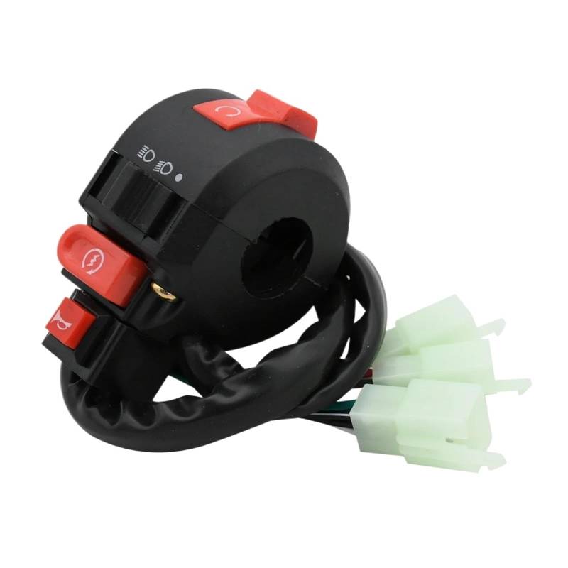 JIOEWS Motorrad Schalter Control Motorrad Roller ATV Schalter Horn Blinker Taste Licht Schalter Start Stop Schalter 22mm Lenker Universal Für 250cc-50cc Griffschalter Motorrad von JIOEWS
