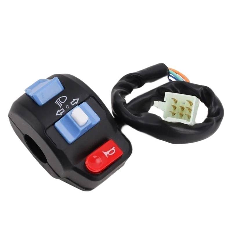 JIOEWS Motorrad Schalter Control Motorrad Schalter Hupe Taste Blinker Taste Schalter Steuerung Elektrische Fahrrad Roller Lenker Schalter Für Gy6 50cc 125cc Griffschalter Motorrad(3) von JIOEWS