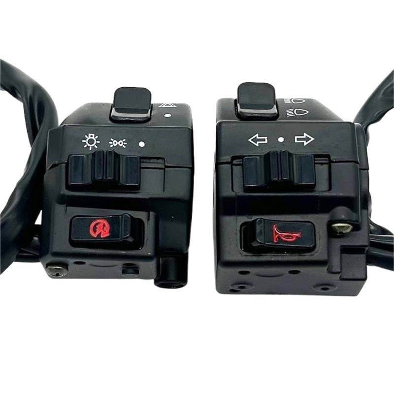 JIOEWS Motorrad Schalter Control Motorrad Schalter Lenker Motorrad Hupe Blinker Scheinwerfer Steuertasten ATV Schalterelement von JIOEWS