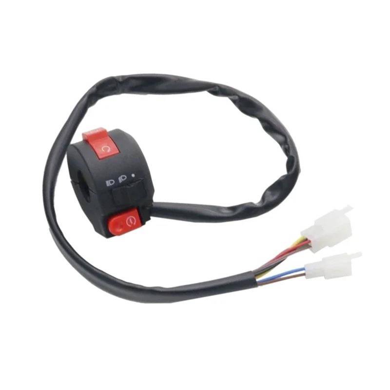JIOEWS Motorrad Schalter Control Motorrad Universal 22MM Lenker Schalter Drehen Licht Scheinwerfer Start Tasten ATV Motorrad Controller Schalter Schalterelement von JIOEWS