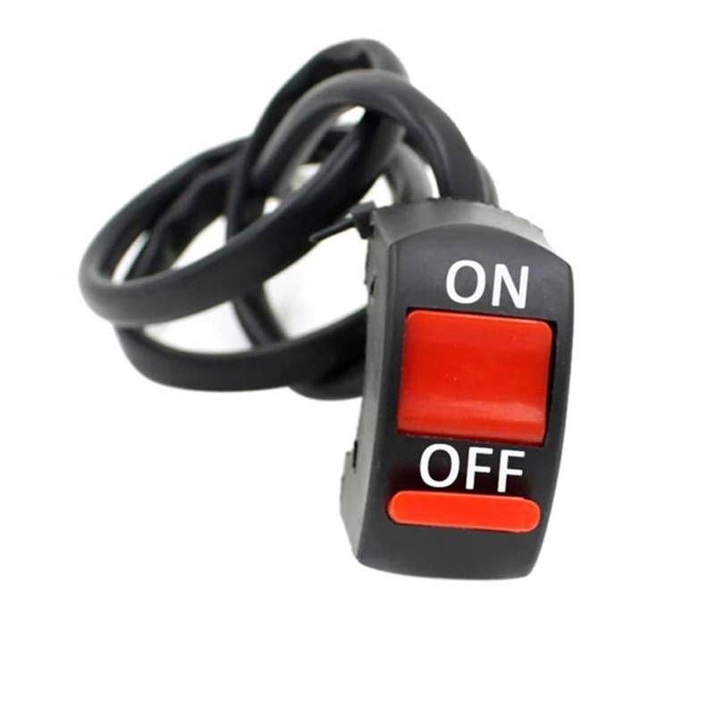 JIOEWS Motorrad Schalter Control Universal 12V Motorrad Lenker Unfallgefahr Lichtschalter EIN/Aus-Taste Griffschalter Motorrad von JIOEWS
